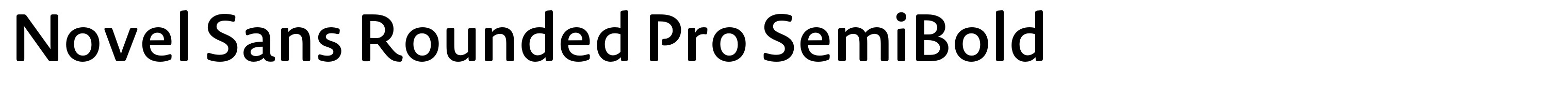 Novel Sans Rounded Pro SemiBold